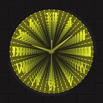 The Geeky Days Barber Tools 12inch Infinity Mirror Wall Clock with Roman Numerals Hair Salon Beauty Hairdressing Barber Shop Decor LED Neon Light Sign Quiet Sweep Quartz Clock Glow in Dark
