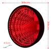 The Geeky Days Barber Tools 12inch Infinity Mirror Wall Clock with Roman Numerals Hair Salon Beauty Hairdressing Barber Shop Decor LED Neon Light Sign Quiet Sweep Quartz Clock Glow in Dark view 2