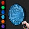 The Geeky Days Barber Tools 12inch Infinity Mirror Wall Clock with Roman Numerals Hair Salon Beauty Hairdressing Barber Shop Decor LED Neon Light Sign Quiet Sweep Quartz Clock Glow in Dark view 4