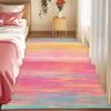 USTIDE Vibrant Rainbow Area Rug 5x7/55"x78" Colorful Stripe Kids Rug Plush Machine Washable Rug for Girls Bedroom Nonslip Kids Carpet for Nursery Soft Playroom Home Decor view 3