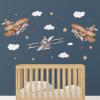 BEHARCOLORS Large Airplane Wall Decals for Kids - Modern Multicolor Cartoon Plane Nursery Wall Stickers - Vinyl Wall Decals view 1