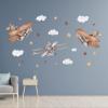 BEHARCOLORS Large Airplane Wall Decals for Kids - Modern Multicolor Cartoon Plane Nursery Wall Stickers - Vinyl Wall Decals view 3