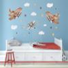 BEHARCOLORS Large Airplane Wall Decals for Kids - Modern Multicolor Cartoon Plane Nursery Wall Stickers - Vinyl Wall Decals view 4