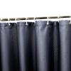 YISURE Black Short Shower Curtain for Walkin Tub, Polyester Fabric Waterproof Bath Curtain Sets with 12 Plastic Hooks, 70x60'' view 1
