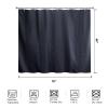YISURE Black Short Shower Curtain for Walkin Tub, Polyester Fabric Waterproof Bath Curtain Sets with 12 Plastic Hooks, 70x60'' view 4