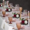 BLOSMON Artificial Flowers Ball Wedding Centerpieces 2 Pcs Burgundy Rose Artificial Flower Center Pieces Decoration for Table Silk Kissing Ball Faux Floral Bouquet Arrangements Home Party DIY Decor view 2