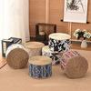 OLOTU Strong Japanese Straw Handmade Footstool Round Ottomans Comfortable and Breathable Futon Tatami Changing Shoes Sofa Stools Small Bench Safe view 3