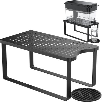 PrimZooty Water Filter Dispenser Stand with Drip Tray - 7.9''W x 14.9''D x 7''H, Metal Stand Designed For Brita Filter, Compatible with Zero Water, PUR, Waterdrop etc.