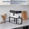 PrimZooty Water Filter Dispenser Stand with Drip Tray - 7.9''W x 14.9''D x 7''H, Metal Stand Designed For Brita Filter, Compatible with Zero Water, PUR, Waterdrop etc. view 4