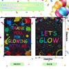 Sadnyy 72 Pieces Let's Glow Drawstring Bags Bulk Glow in The Dark Party Supplies Neon Party Favor Bags Birthday Return Gift Bag Goodie view 2