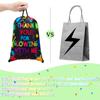 Sadnyy 72 Pieces Let's Glow Drawstring Bags Bulk Glow in The Dark Party Supplies Neon Party Favor Bags Birthday Return Gift Bag Goodie view 4