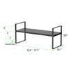 SOFRON Expandable Cabinet Storage Shelf Stackable Organizer Rack for Kitchen Bathroom Pantry Spice Cupboard Countertop Home Office Desk Heavy Duty Nonslip Black Small 2 Pack view 2