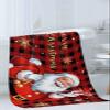 Christmas Bath Towels Set of 3, Christmas Santa Black and Red Buffalo Plaid Bathroom Towels Set,Soft Absorbent Bath Towel Hand Towel Washcloth Decorative Towels for Bathroom kitchen Gym Spa view 3