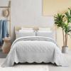 HZ & HY Oversized King Bedspread Grey - Luxury Collection - 100% Linen, Ultra Soft & Lightweight, Reversible, 3 Piece, Grey view 1