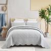 HZ & HY Oversized King Bedspread Grey - Luxury Collection - 100% Linen, Ultra Soft & Lightweight, Reversible, 3 Piece, Grey view 2