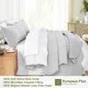 HZ & HY Oversized King Bedspread Grey - Luxury Collection - 100% Linen, Ultra Soft & Lightweight, Reversible, 3 Piece, Grey view 4