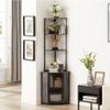 VECELO Corner Cabinet, Tall Storage Shelf, Bookshelf Display Shelves Rack for Living Room, Kitchen, Balcony, Small Space view 1