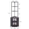VECELO Corner Cabinet, Tall Storage Shelf, Bookshelf Display Shelves Rack for Living Room, Kitchen, Balcony, Small Space view 2