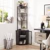 VECELO Corner Cabinet, Tall Storage Shelf, Bookshelf Display Shelves Rack for Living Room, Kitchen, Balcony, Small Space view 4
