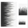 Bath Towels Set of 3, Forest Tree Silhouette Dark Gray Abstract Gradient Bathroom Towels Set,Soft Absorbent Bath Towel Hand Towel Washcloth Decorative Towels for Bathroom kitchen Gym Spa view 1