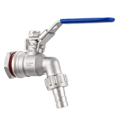 1/2" NPT Stainless Steel Ball Valve Weldless Bulkhead Suitable for Building Home Brew Kettle/Mash Tun