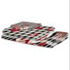 Bath Towels Set of 3, Valentines Be Mine Love Gnome Red Heart Rose Floral Black White Plaid Bathroom Towels Set,Soft Absorbent Bath Towel Hand Towel Washcloth Decorative Towels for Bathroom kitchen view 2
