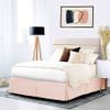 600 TC Cotton Box Pleated Bedskirts for Short Queen Size 18 Inch Easy Fit Easy Care Fade & Wrinkle Resistant, Split Corner Bedskirt Short Queen Size (60 x 75 Inch), Peach view 2