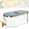 ZWEBY Drink Dispenser, Transparent Beverage Dispenser with Spigot, 1.4 Gallon Iced Juice Lemonade Fruit Tea Dispenser for Party Daily Use, Milk Dispenser for Fridge Gallon, Small Water Dispensers view 1