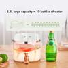 ZWEBY Drink Dispenser, Transparent Beverage Dispenser with Spigot, 1.4 Gallon Iced Juice Lemonade Fruit Tea Dispenser for Party Daily Use, Milk Dispenser for Fridge Gallon, Small Water Dispensers view 4