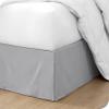 600 TC Cotton Box Pleated Bedskirts for Queen Size 18 Inch Easy Fit Easy Care Fade & Wrinkle Resistant, Split Corner Bedskirt Queen Size (60 x 80 Inch), Silver Grey view 3