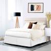 600 TC Cotton Box Pleated Bedskirts for Short Queen Size 18 Inch Easy Fit Easy Care Fade & Wrinkle Resistant, Split Corner Bedskirt Short Queen Size (60 x 75 Inch), White view 2