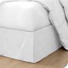 600 TC Cotton Box Pleated Bedskirts for Short Queen Size 18 Inch Easy Fit Easy Care Fade & Wrinkle Resistant, Split Corner Bedskirt Short Queen Size (60 x 75 Inch), White view 3