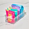 iDesign Recycled Plastic Crisp Storage Bin with Lid and Handles, The Rosanna Pansino Collection  12.99 L x 6.53 W x 4.13 H, Clear Bin with Natural Wood Lid view 2