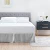 600 TC Cotton Box Pleated Bedskirts for RV Bunk Size 18 Inch Easy Fit Easy Care Fade & Wrinkle Resistant, Split Corner Bedskirt RV Bunk Size (42 x 80 Inch), Silver Grey view 1