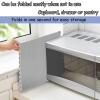 2 Pieces Frying Pan Splatter Guard, Stainless Steel Backsplash for Stove, Grease Splatter Screen, Folding Design, Nonstick Oil, Not Easily Deformed, for Stove, Gas Range, Frying Pan (Color : Silver, view 2