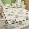 FCLDESHOP Bottom Fitted Sheet,Summer Thickened Cool Latex Printed Fitted Sheet,Children's Room Cartoon Anime Mattress Protector Pillowcase,Flower 3,150 * 200cm (1pcs) view 1