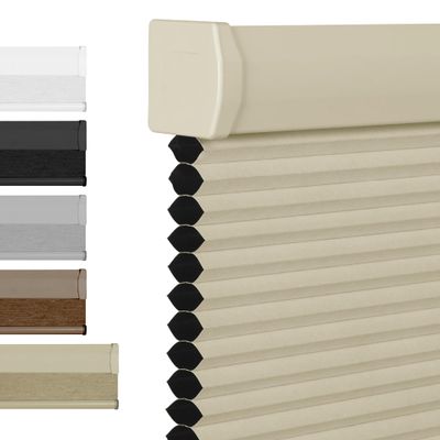 BERISSA Blackout Cellular Shades,Custom Cordless Window Blinds,Honeycomb Blinds for Windows,Room Darkening Cellular Blinds & Thermal Insulated Shades,Blackout-Beige,46.5" W x 72" H