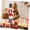 BESTOYARD Standing Drum Nutcracker Wood Desktop Nutcracker Giant Nutcracker Traditional Nutcracker Candy Decor Nutcracker Collectible Figurine Nutcracker Figurine Outdoor Bread Rolls view 2