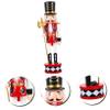 BESTOYARD Standing Drum Nutcracker Wood Desktop Nutcracker Giant Nutcracker Traditional Nutcracker Candy Decor Nutcracker Collectible Figurine Nutcracker Figurine Outdoor Bread Rolls view 3