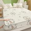 FCLDESHOP Fits Mattress Perfectly Sheets,Summer Thickened Cool Latex Printed Fitted Sheet,Children's Room Cartoon Anime Mattress Protector Pillowcase,Rabbit 1,150 * 200cm (1pcs) view 1