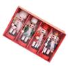 BESTOYARD 4pcs Nutcracker Wood Figurines Xmas Pendants Christmas Soldiers Xmas Decorations Xmas Party Decorations Xmas Supplies Unfinished Wood Crafts Puppets Wooden Party Supplies 10cm view 1