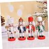 BESTOYARD 4pcs Nutcracker Wood Figurines Xmas Pendants Christmas Soldiers Xmas Decorations Xmas Party Decorations Xmas Supplies Unfinished Wood Crafts Puppets Wooden Party Supplies 10cm view 2