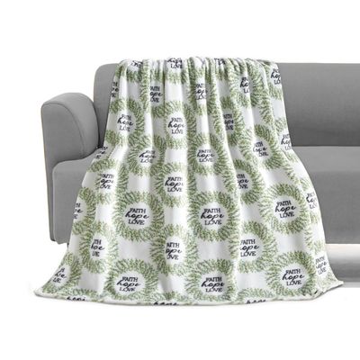 Elegant Comfort Lightweight Printed Throw Blanket- All Season, Ultra Soft, Cozy and Plush- Decorative Throw Blankets, Perfect for Lounging, 50 x 70 inches, Faith, Hope and Love, Throw Blanket