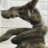 Bronze Sculpture by Milo Surrealist Abstract Modern Art Yoga Male Statue Decor Decorative Sale Gift Dcor ByThink Bronze view 4