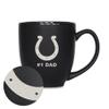 Rico Industries NFL Football Indianapolis Colts #1 Dad 15oz Laser Engraved Matte Black Ceramic Bistro Mug - for Hot or Cold Drinks view 1