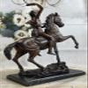 American Indian Warrior Remington Bronze Sculpture Western Art Deco Figurine LRG Decorative Sale Gift Dcor ByThink Bronze view 3
