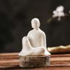 XIALON Chinese Zen Art Ceramic Modern Minimalist Home Decoration Figure Statue Desktop Ornaments Office Fengshui view 2