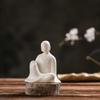 XIALON Chinese Zen Art Ceramic Modern Minimalist Home Decoration Figure Statue Desktop Ornaments Office Fengshui view 3