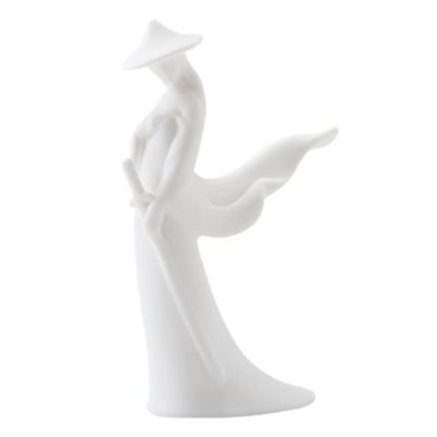 XIALON Chinese Retro Home Furnishings Fairy Garden Ceramic Whiteware Figures Tearoom Ornament