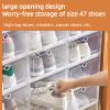 OWKAY Transparent Shoe RackTransparent Independent Shoe Rack Drawer Home Stackable Storage Rack Men and Women Dormitory Shoe Rack Shoe Cabinet Shoe Display view 3